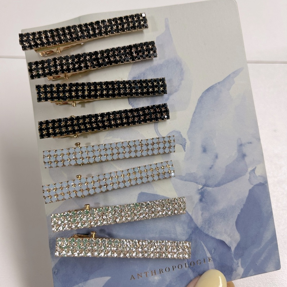 New with tags! Anthropologie hair clips (4 pair)